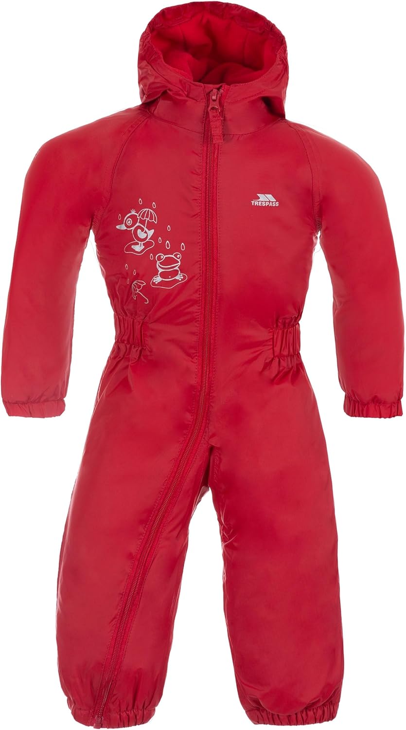 Trespass Unisex Baby Tropfenform Regenanzug 6-12 Monate signalrot, 6-12 Monate signalrot