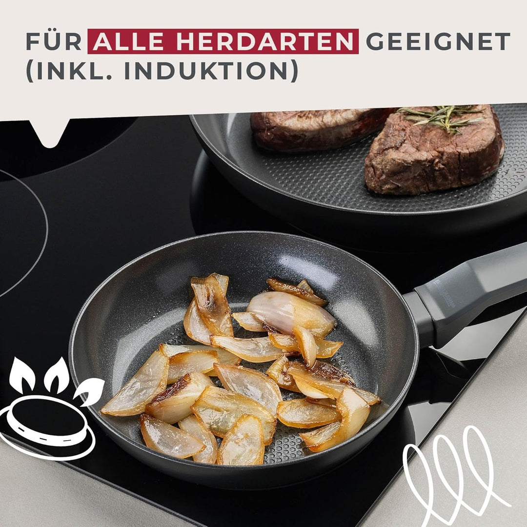 Fackelmann Pfanne 20cm Statement – Keramik beschichtete Pfanne - Recyceltes Aluminium mit Antihaft-B