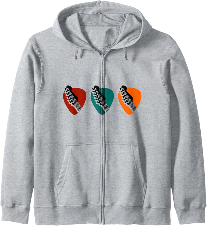 Lustige Gitarre Farbauswahl Vintage-Musik-Geschenk Kapuzenjacke