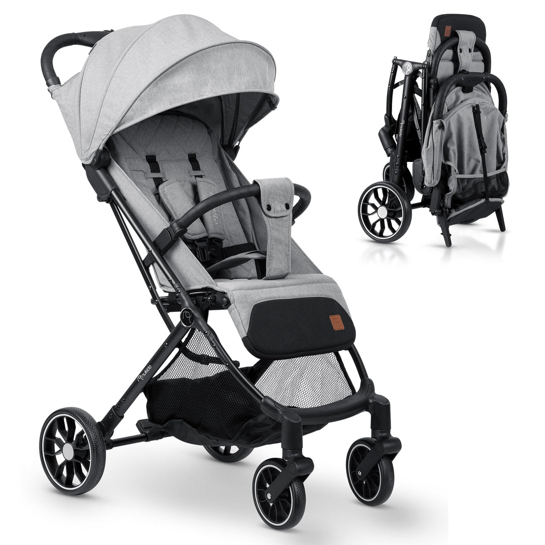 Nukido Kinder Wagen Kinderwagen Babywagen Bis 15 kg Grosse Räder Sitzbuggy Buggy Zusammenklappbar Ha