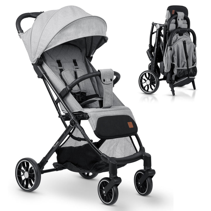 Nukido Kinder Wagen Kinderwagen Babywagen Bis 15 kg Grosse Räder Sitzbuggy Buggy Zusammenklappbar Ha