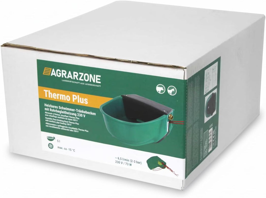 Agrarzone Beheizbare Schwimmertränke Thermo Plus 230V mit Rohrbegleitheizung 73W | Schwimmer-Tränkeb