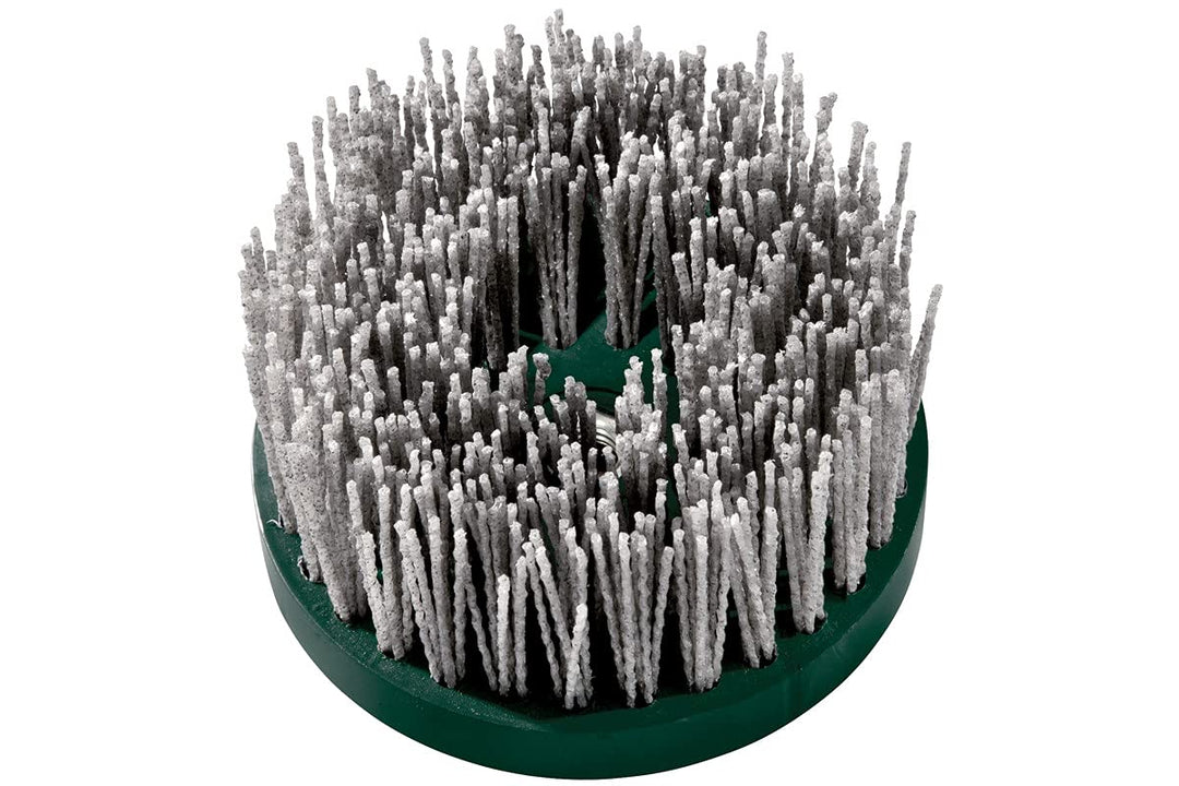 metabo Tellerbürste 130 mm M14 P80 SiC – Schleifbürste mit gewellten Siliciumcarbid-Borsten Ø 1,27 m