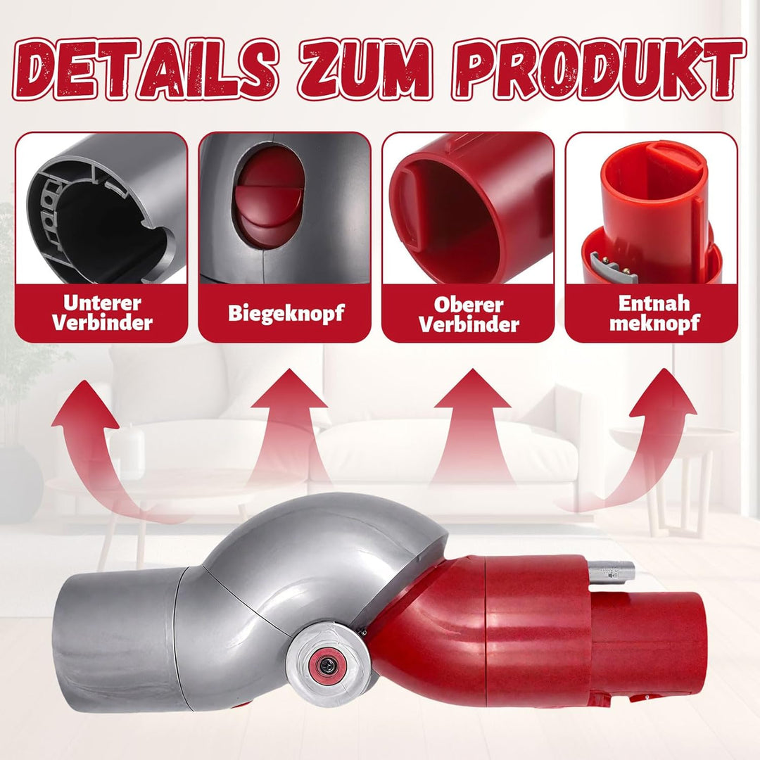 Srup Dyson v15 zubehör, Schnellauslöse Adapter für Dysón Staubsauger, Gelenk-Aufsatz für Dysón V12 D