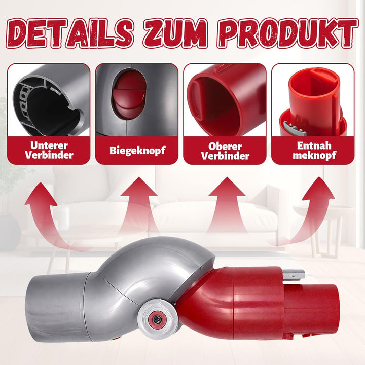 Srup Dyson v15 zubehör, Schnellauslöse Adapter für Dysón Staubsauger, Gelenk-Aufsatz für Dysón V12 D