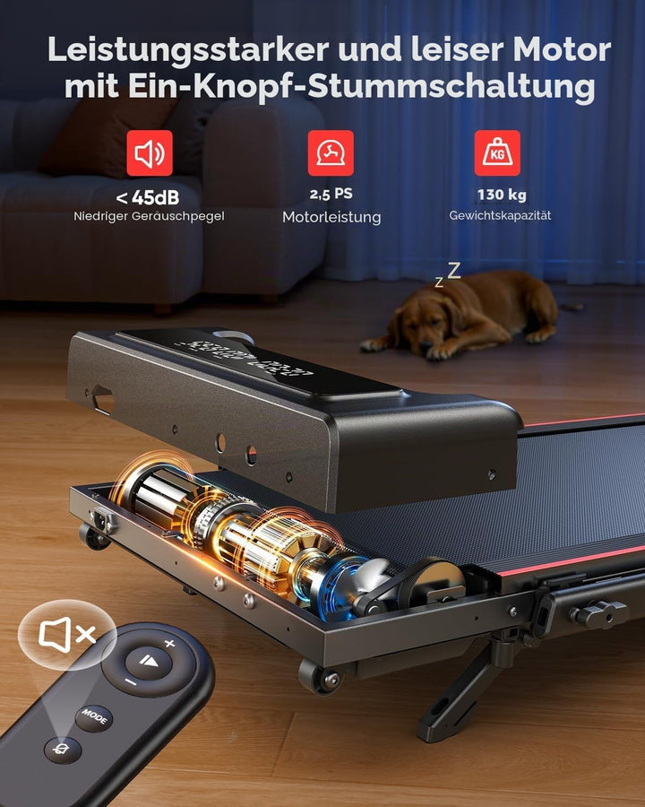 Laufband für Zuhause mit Neigung, 4 IN 1 Walking Pad, 12km/h Klappbar Laufband mit Steigung, 2.5HP U