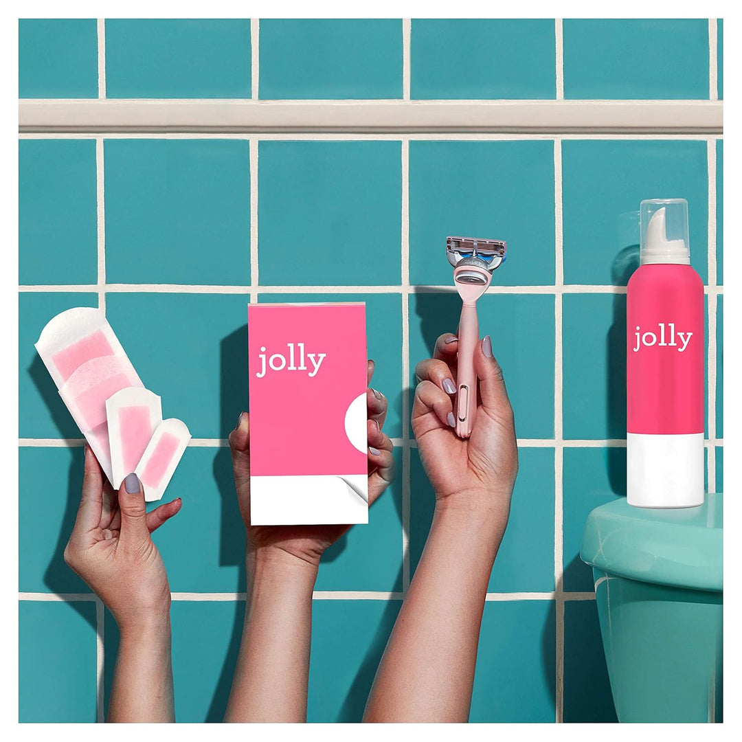 Jolly Women's Body Wax Strips und Finishing Wipes, sanfte Haut in 1 Anwendung, dermatologisch getest