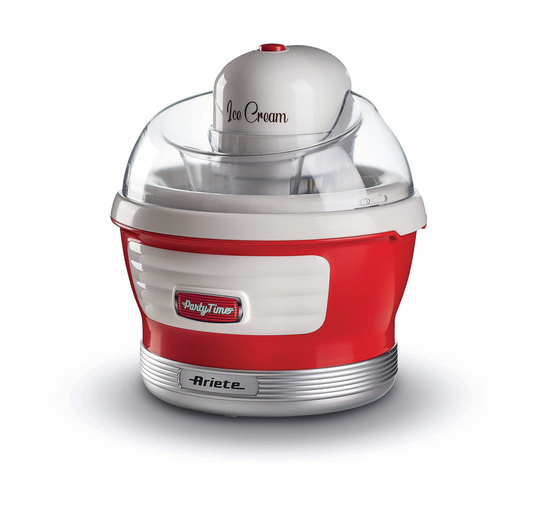 Ariete Ice Cream Maker Party Time 643, Eismaschine, Rührspatel, Eismaschine mit Deckel zum Hinzufüge