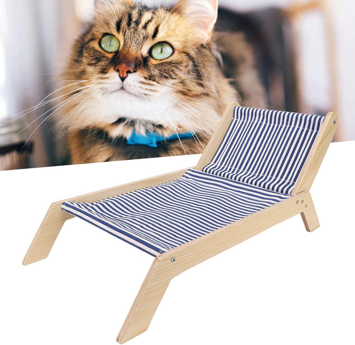 Qcwwy Katzen-HäNgematte, Katzenschaukel aus Holz, Anti-Shake-Katzen-HäNgematte, Einfache Installatio