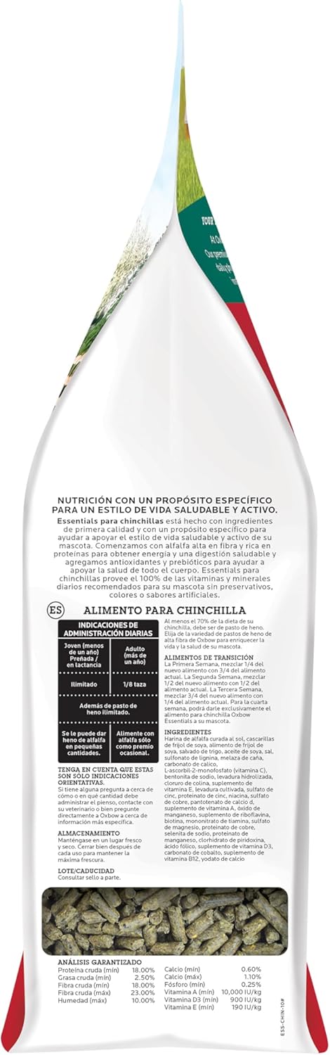 Oxbow Essentials Chinchilla Food – 4,5 kg 4.53 kg (1er Pack), 4.53 kg (1er Pack)