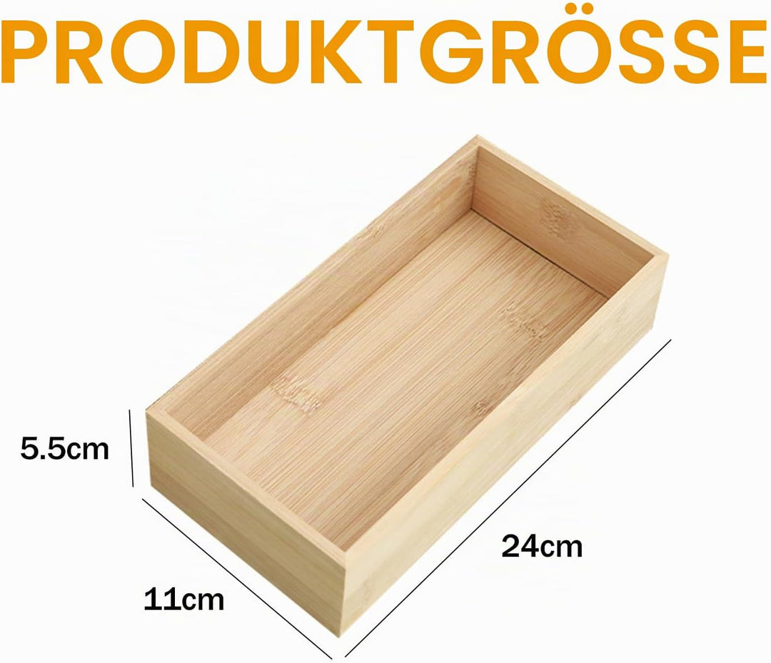 2 Stück Aufbewahrung Ordnungsbox Holz Ordnungsbox Holzboxen | Aufbewahrungsbox Holz Organizer Schubl
