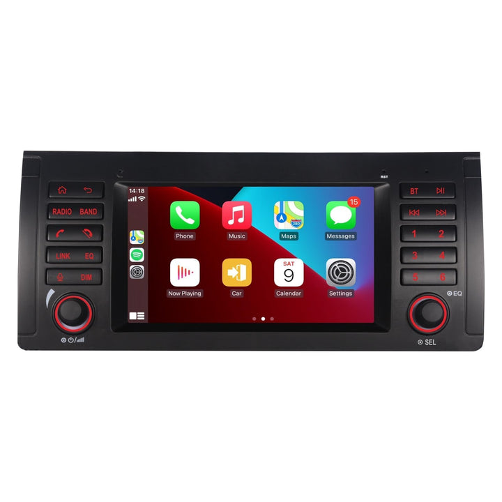 LXKLSZ Autoradio für BMW E39 E53 5er X5 M5 Kompatibel mit drahtlos Carplay/Android Auto mit 7 Zoll I