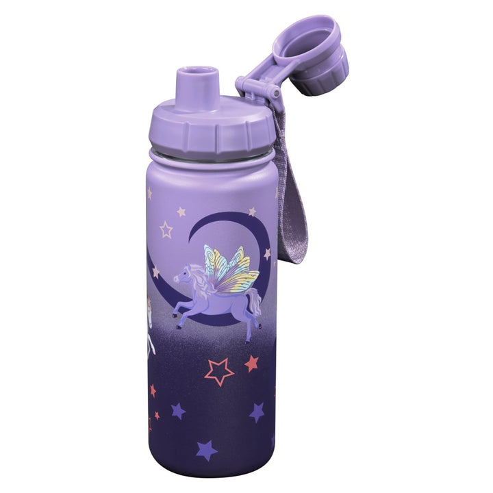 Step by Step Isolierte Edelstahl-Trinkflasche „Dreamy Pegasus“, lila, BPA-frei, für Schule, Kinderga