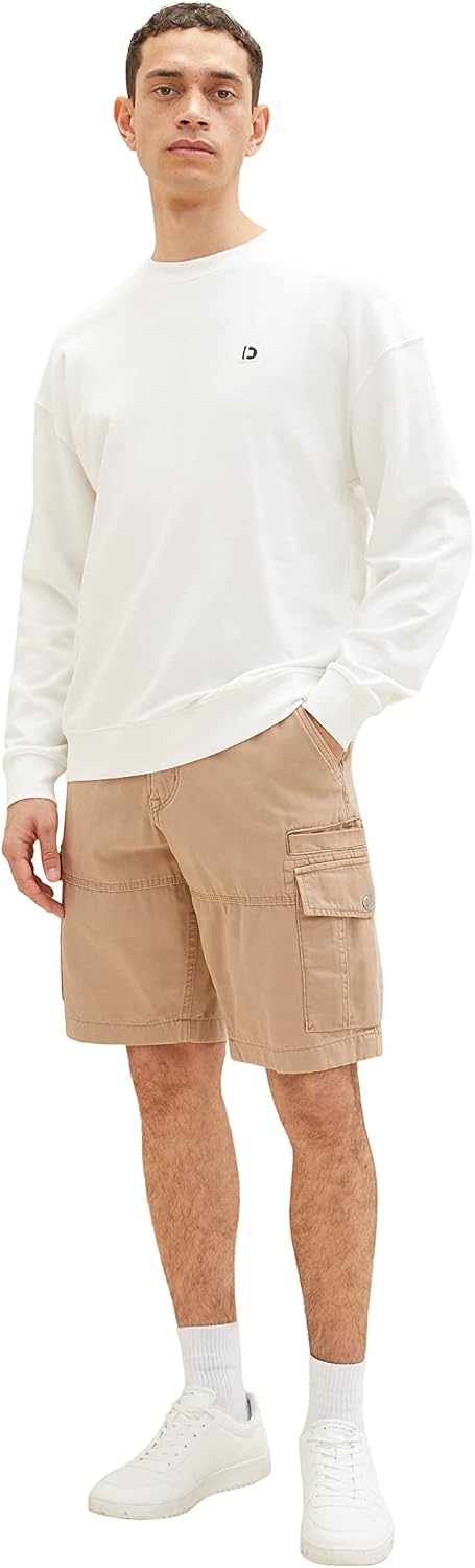 TOM TAILOR Herren Relaxed Fit Cargo Shorts 29 24048 - Desert Fawn, 29 24048 - Desert Fawn
