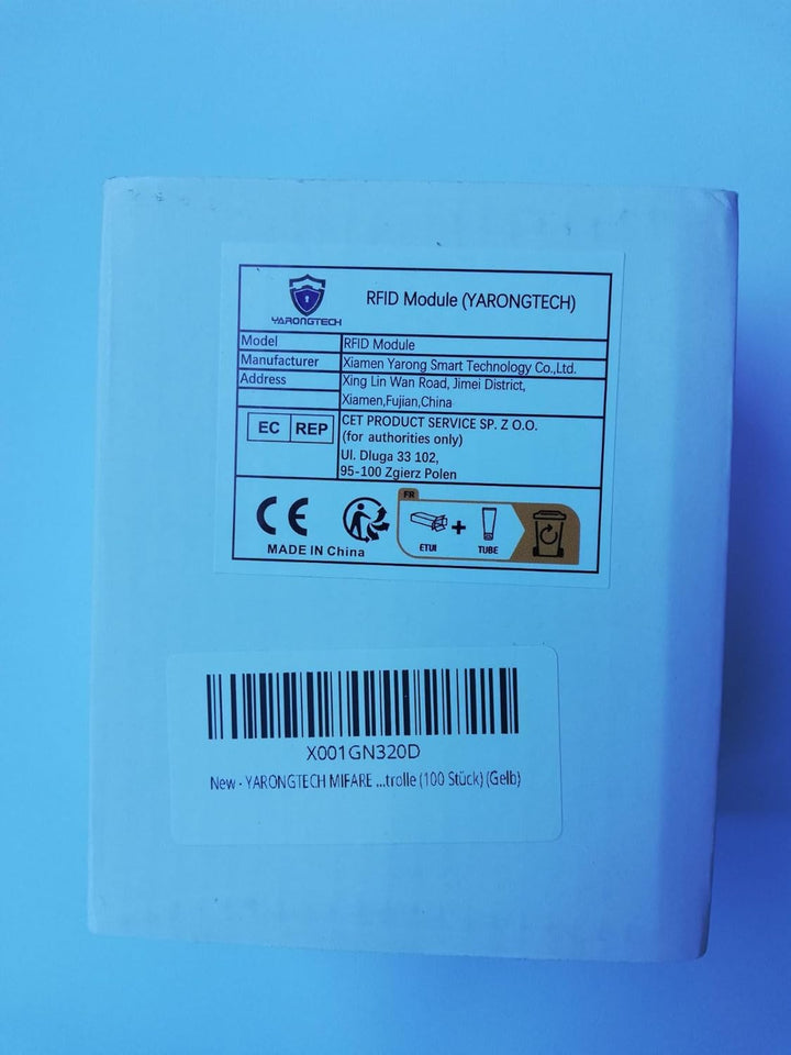 YARONGTECH RFID NFC 1K schwarz blau Karte für Türzugriffskontrolle (100 Stück) (Gelb), Gelb