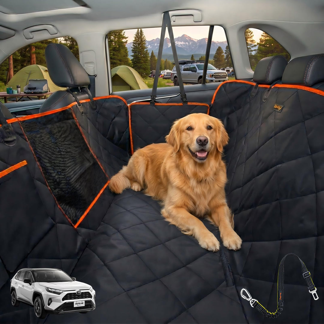 iBuddy Hundedecke für Auto Rücksitz, wasserdichtes Autoschondecke Kratzfest rutschfest Abriebfest mi