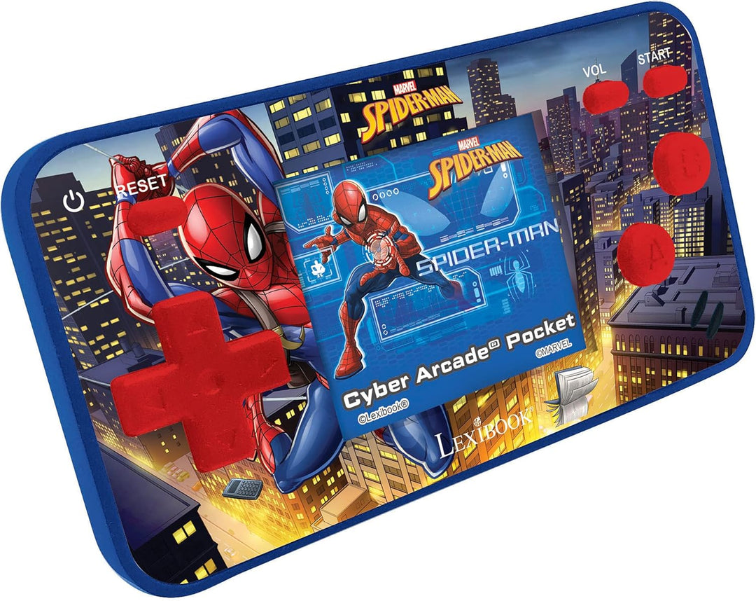 Lexibook, Spider-Man, Cyber Arcade Pocket, Tragbare Spielkonsole, 150 Spiele, 1,8“ LCD-Bildschirm, B