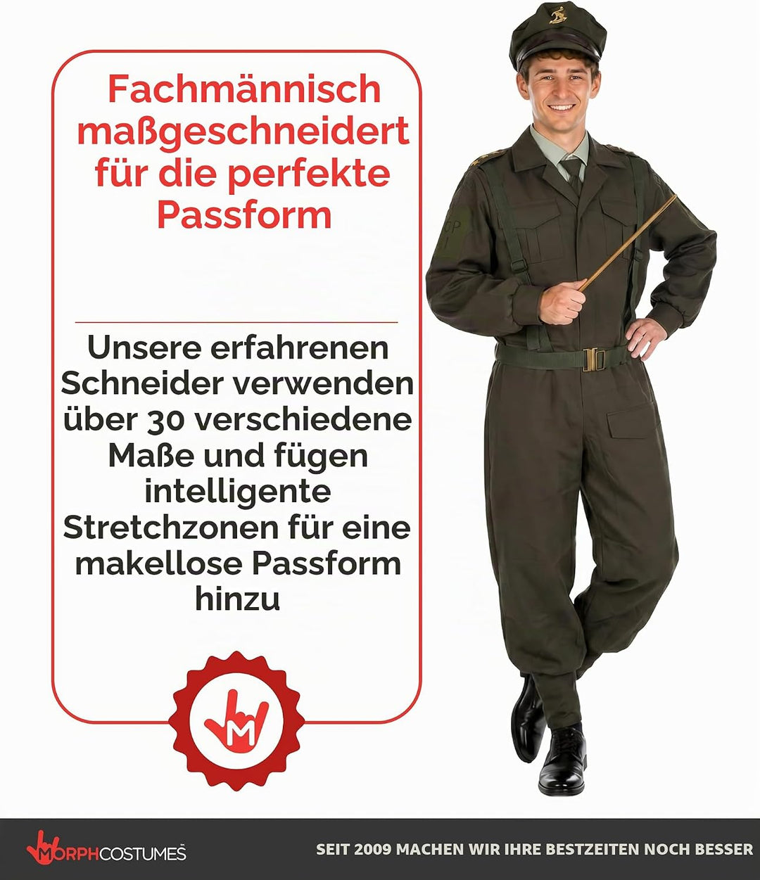 Fun Shack Militär Kostüm Herren, Militär Uniform Herren, Militär Anzug Herren, Kostüm Herren Army, S