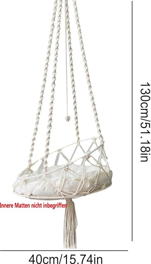 Katzenschaukel-Hängematte,Makramee-Katzenhängematte | Boho-Schaukelbett-Hängematte für Hauskatzen -