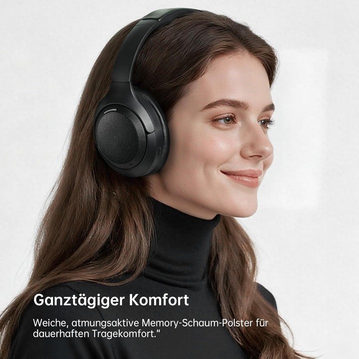 EKSA P300 Bluetooth Kopfhörer Over Ear,100Std Kopfhörer Kabellos Bluetooth mit Hybrid Active Noise C