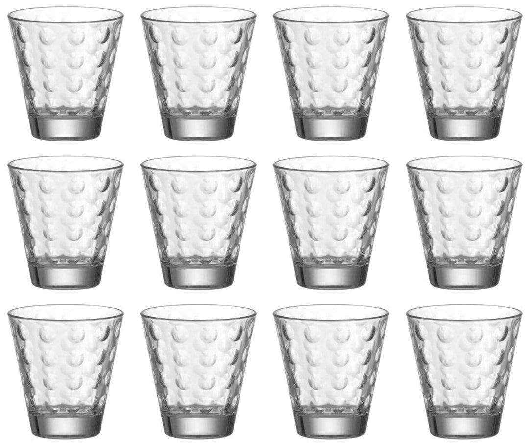 Leonardo Ciao Optic Wasser-Gläser, 12er Set, spülmaschinengeeignete Saft-Gläser, Trink-Becher aus Gl