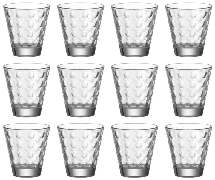 Leonardo Ciao Optic Wasser-Gläser, 12er Set, spülmaschinengeeignete Saft-Gläser, Trink-Becher aus Gl