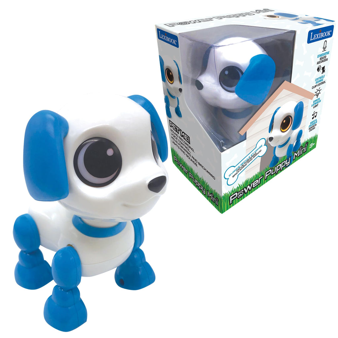Lexibook Power Puppy - Mini - Mein kleiner Roboterhund - mit Geräuschen, Musik, Lichteffekten, Sprac