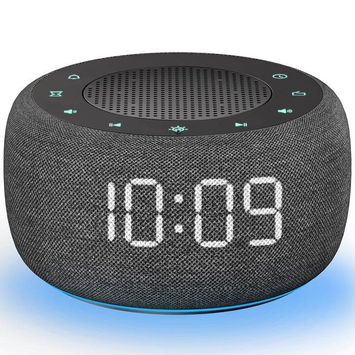 Buffbee Digitaler Radiowecker für das Schlafzimmer - 7-farbiges Nachtlicht, High-Fidelity-Klangquali