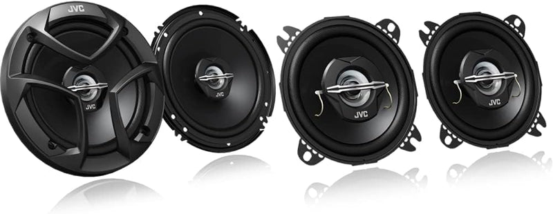 JVC CS-J620 Koaxial Lautsprecher (16 cm, 2-Wege) schwarz & CS-J420X 10 cm 2-Wege-Koaxial-Lautspreche