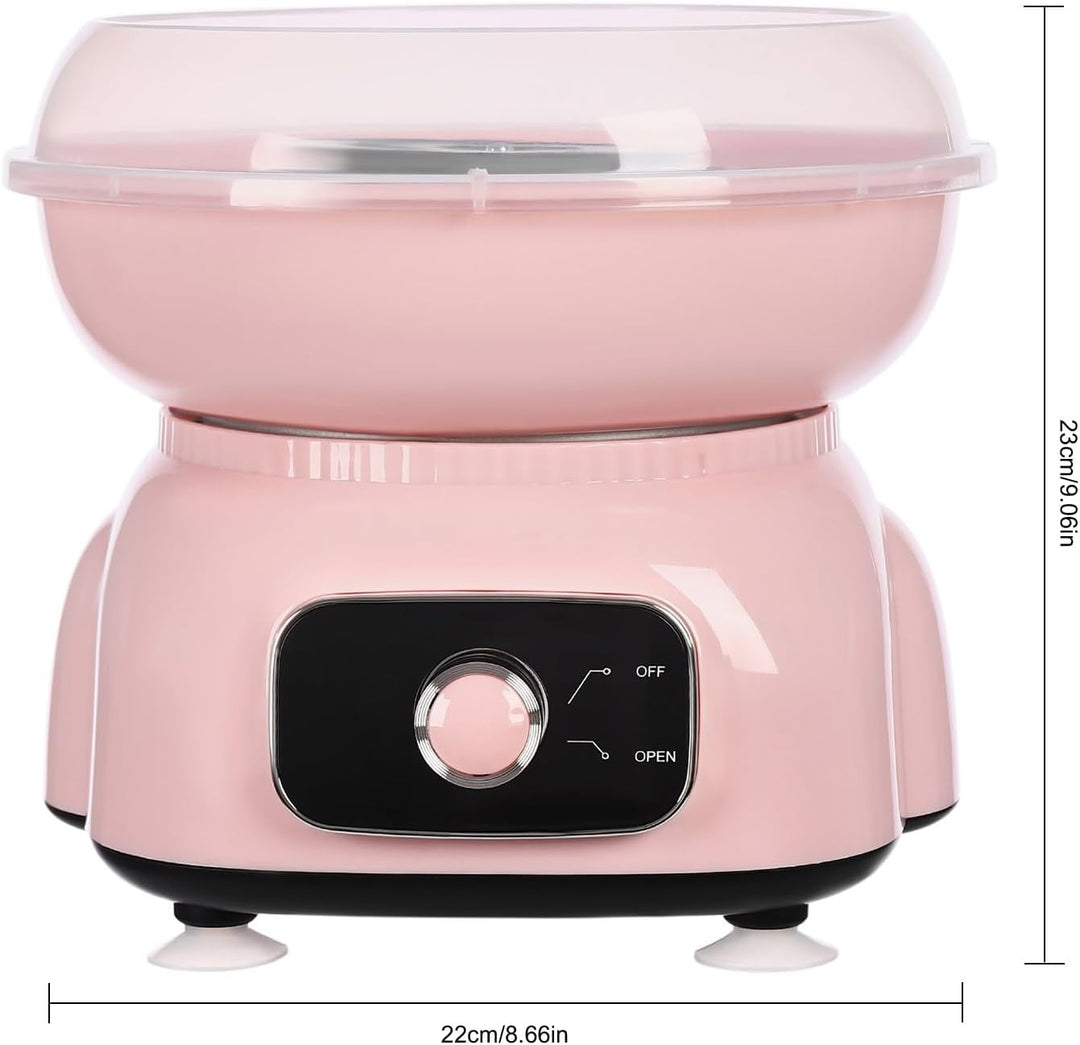 Elektrische Zuckerwattemaschine,Niedliche Cotton Candy Machine für Zuhause mit 10 Bambus-Stäbchen,18