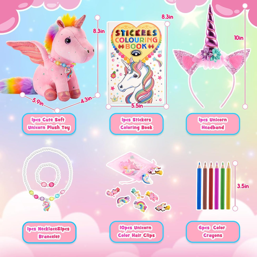 Einhorn Geschenke für Mädchen, Einhorn Spielzeug ab 4 5 6 7 8 Jahre Mädchen Kuscheltier Geschenke (R
