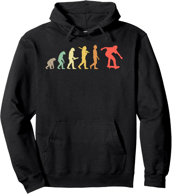 Retro Skaten Evolution Geschenk für Skater & Skateboarder Pullover Hoodie
