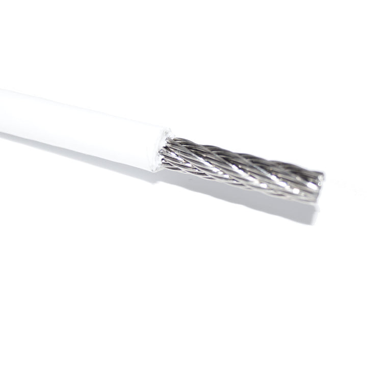 Drahtseil 7mm 10 Meter A4 Edelstahl PVC ummantelt 5,0/7,0 mm, weiss A4 NIRO, Nirosta 10m Durchmesser