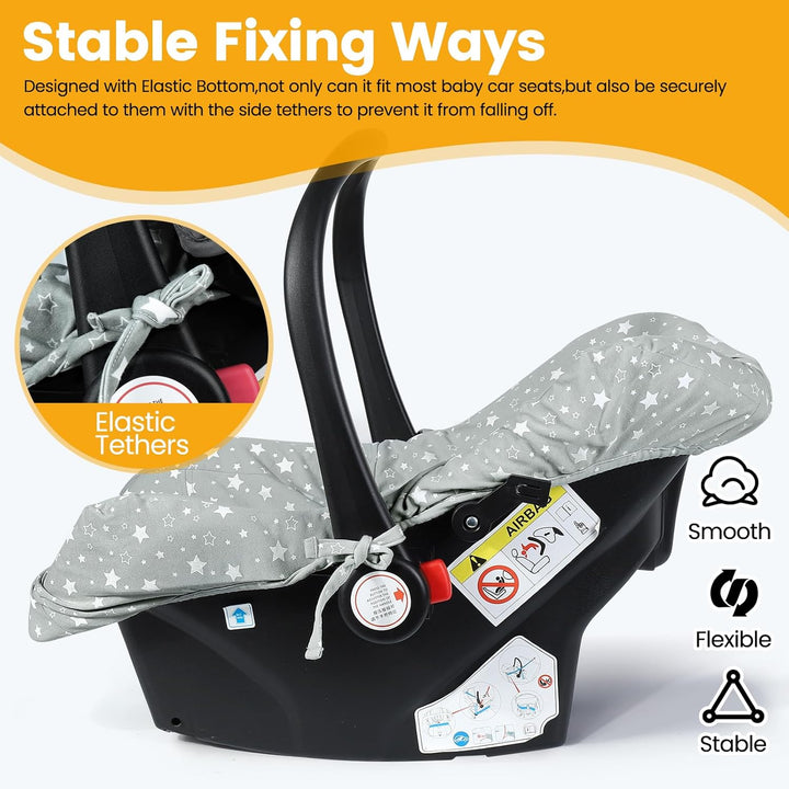 Orzbow Universal Bezug für Babyschale,Schutzbezug aus 100% Baumwolle,Perfekter Passform für Babyscha