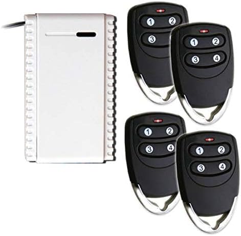 Hiland 4 Rolling Code 433,92 MHz 1-K-Empfänger NO-C-NC Universal 12-24 V + 3-K-Fernbedienung