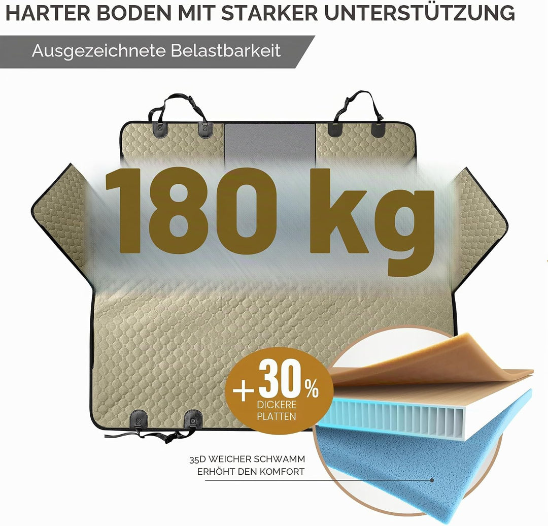 SHARLOVY XL LKW-Rücksitzverlängerung für Hunde, grosse Harte Unterseite, Hundeautositzbezug für Rück