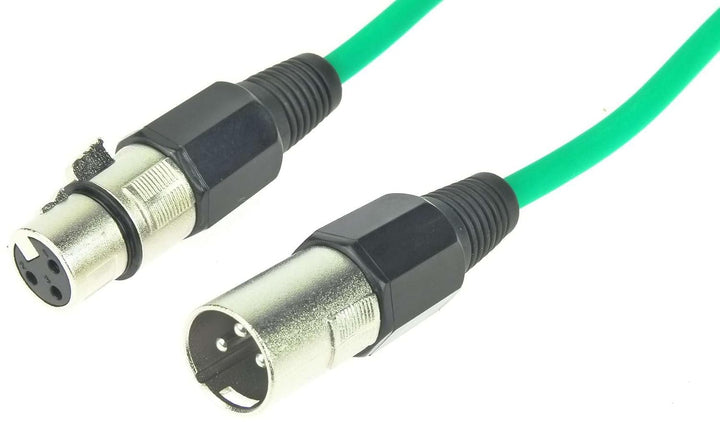 Paccs 10 Stück 5 m Mikrofonkabel Grün XLR Stecker male auf XLR Buchse female - Symmetrisch Audio Kab