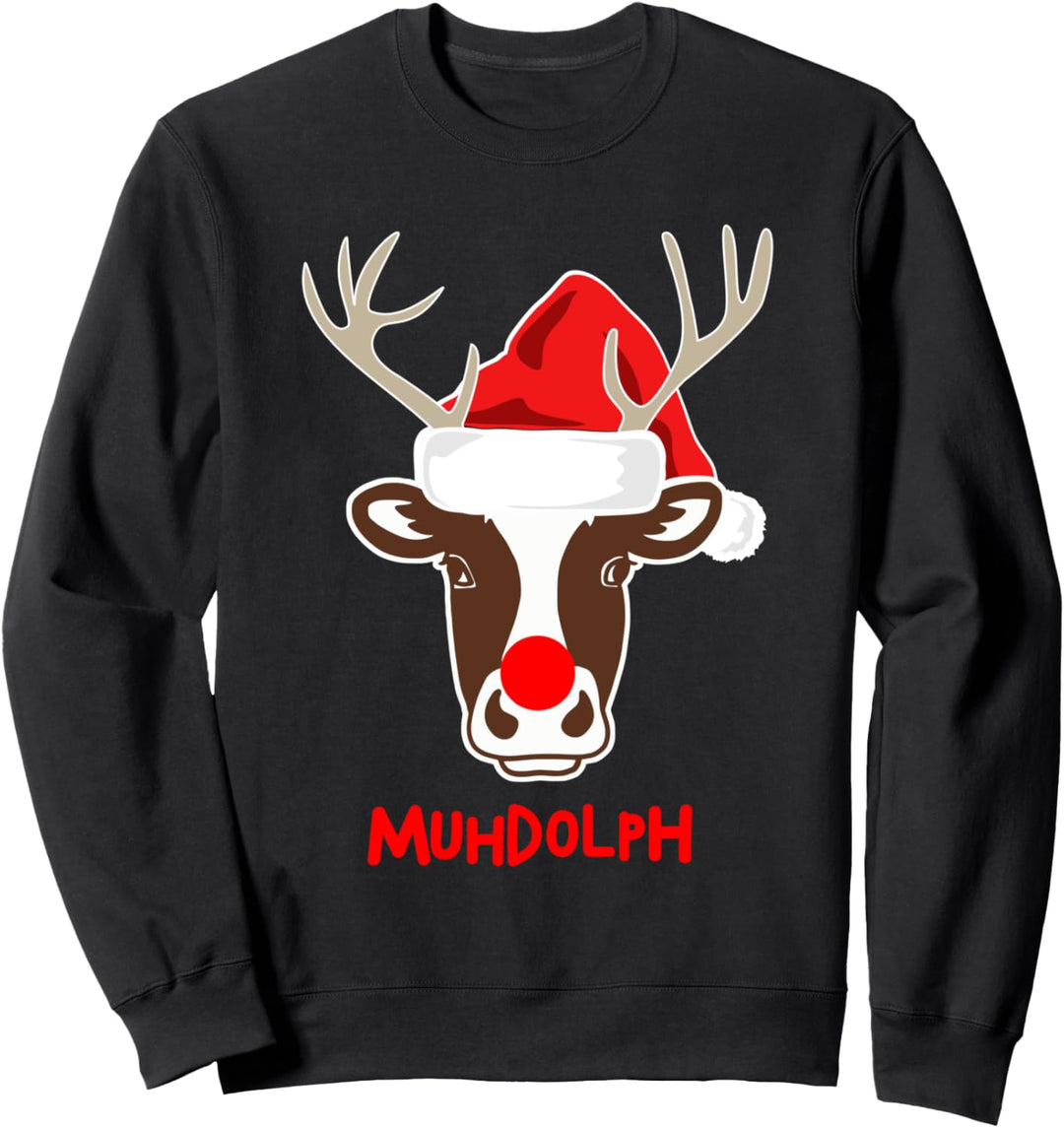 Muhdolph Weihnachten Auf Dem Bauernhof Kuhbauer Sweatshirt