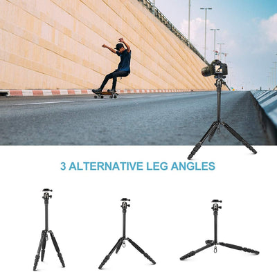 SIRUI Leicht Reise Travel Kamera Stativ Tripod,132cm Aluminium mit 360°Panorama Kugelkopf und Arca S