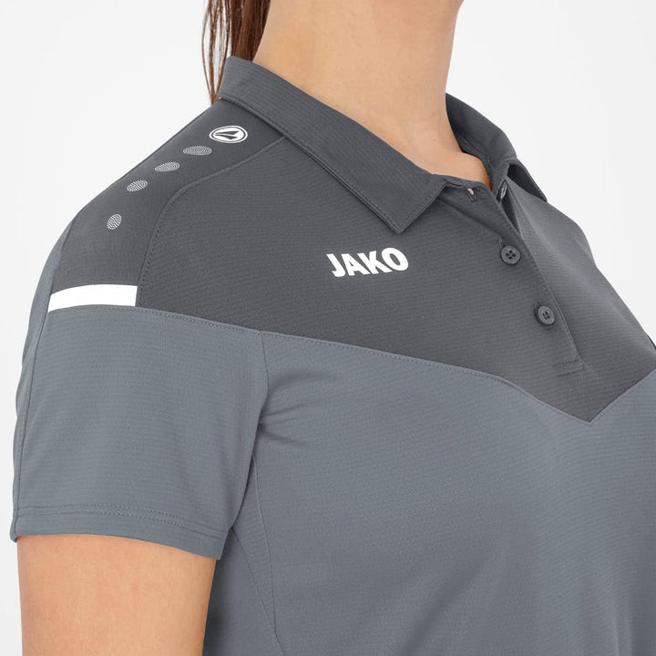 JAKO Champ 2.0 Poloshirt Damen Damen 34 Steingrau/Anthra Light, 34 Steingrau/Anthra Light