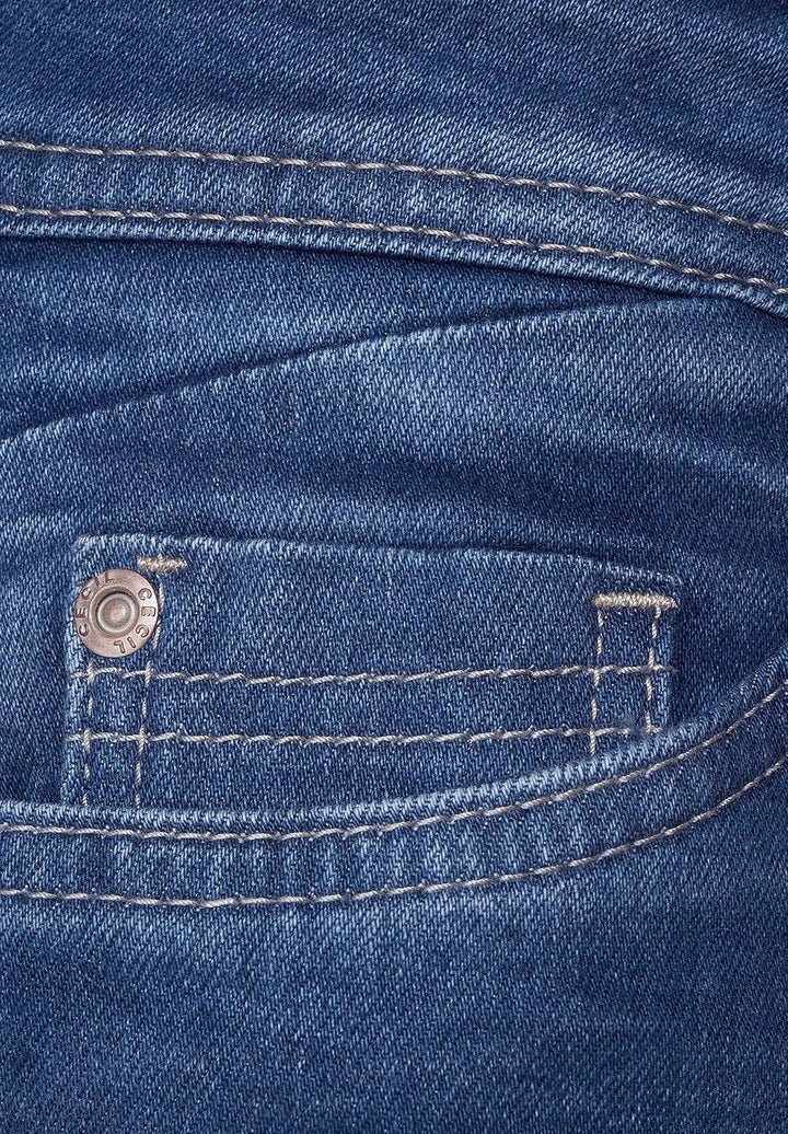 CECIL Damen B375639 Jeanshose, mid Blue wash, W25/L32