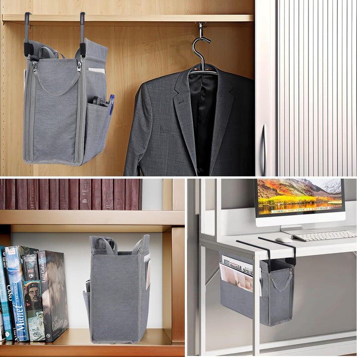 MASTLU Hängeorganizer Büro Organisation Unter Schreibtisch, Hängetasche Aufbewahrungstasche Betttasc