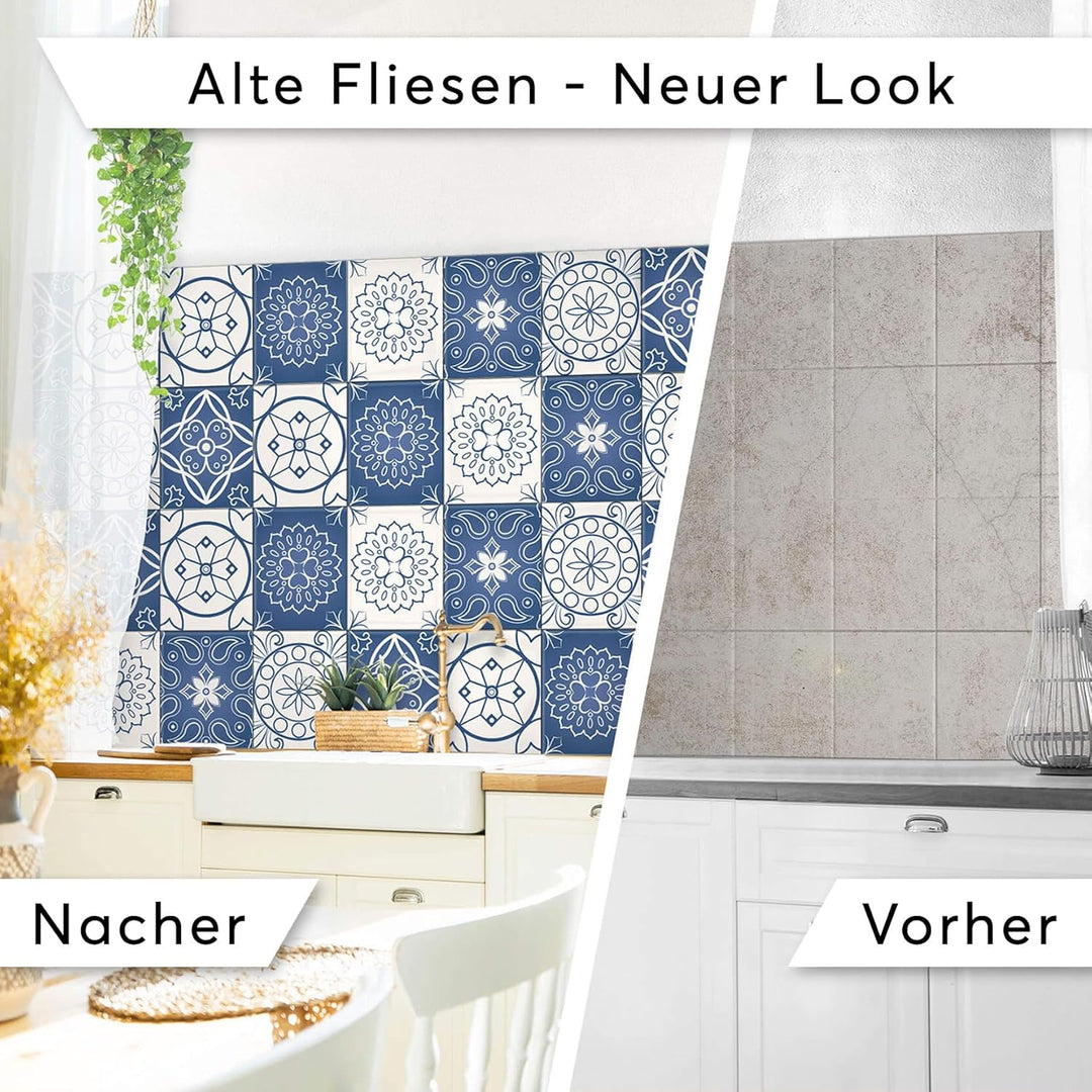 CREATISTO Mosaik Klebefliesen Stickerfliesen Fliesenfolie - Klebe Folie für Wandfliesen I Klebeflies