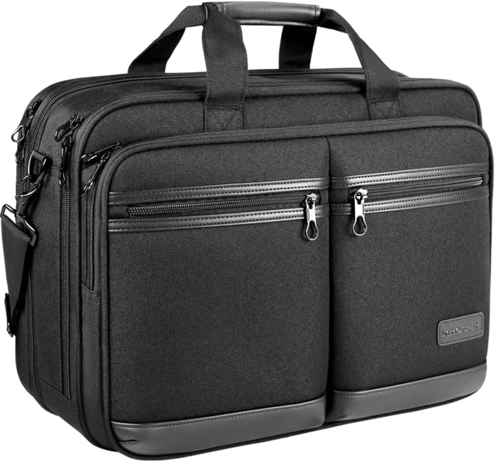 KROSER Laptoptasche Stilvolle Schultertasche Passt bis zu 17,3 Zoll Aktentasche Erweiterbare Wasserd