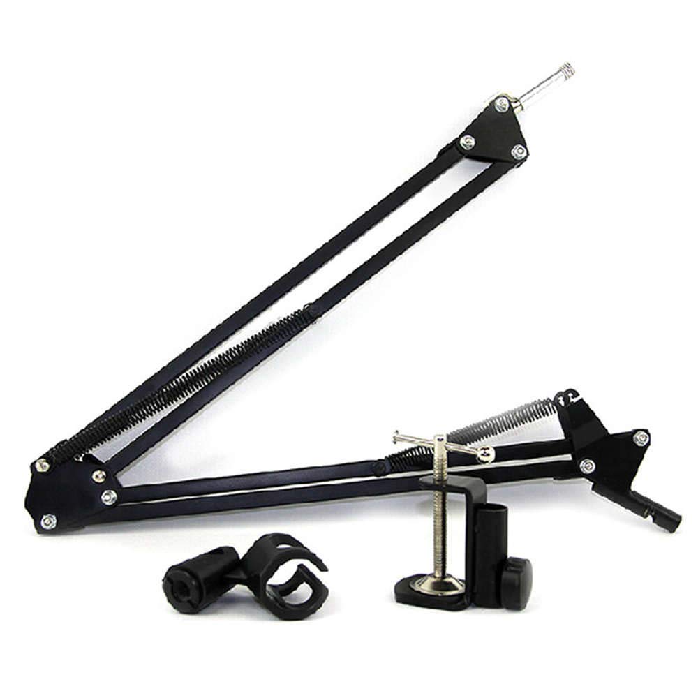 Extendable Recording Microphone Holder Microphone Suspension Boom Scissor Arm Stand for Radio Broadc