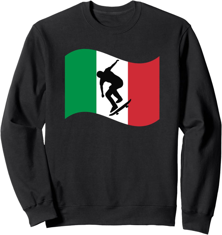 Italien Skateboarding Grafik / Country Flag Pride Skateboard Sweatshirt