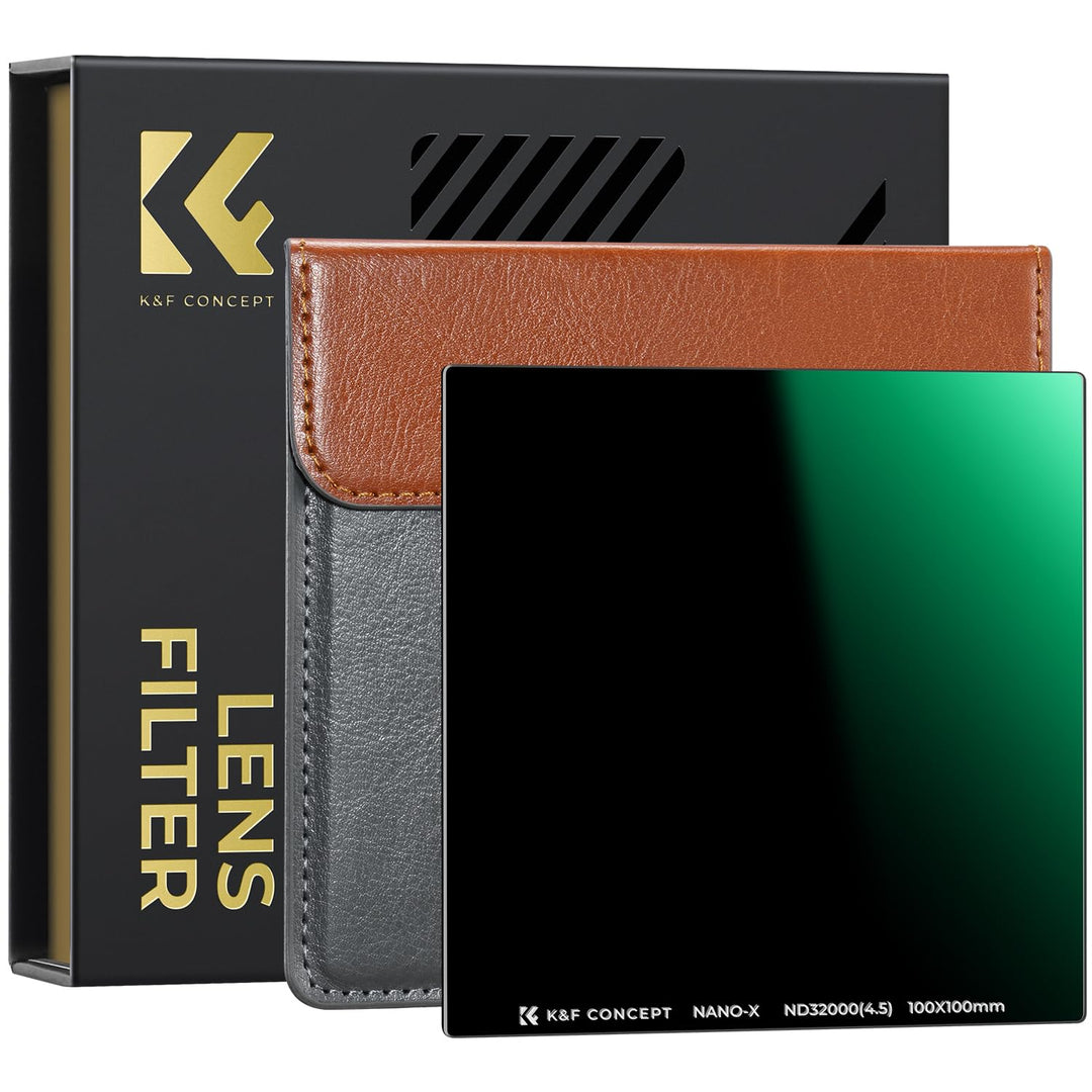 K&F Concept Nano-X Rechteckfilter ND32000(15 Stop) 100x100mm Square Filter Graufilter aus Optisches
