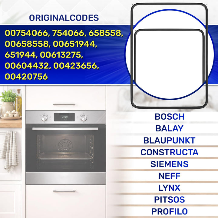 2 Stück Backofen Dichtung 450x340 mm mit dem Originalcode 00754066 754066 00658558 für Bosch für Sie