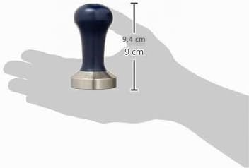 De'Longhi DLSC058, Kaffee-Tamper aus robustem Edelstahl mit stilvollem Holzgriff, in elegantem Blau/