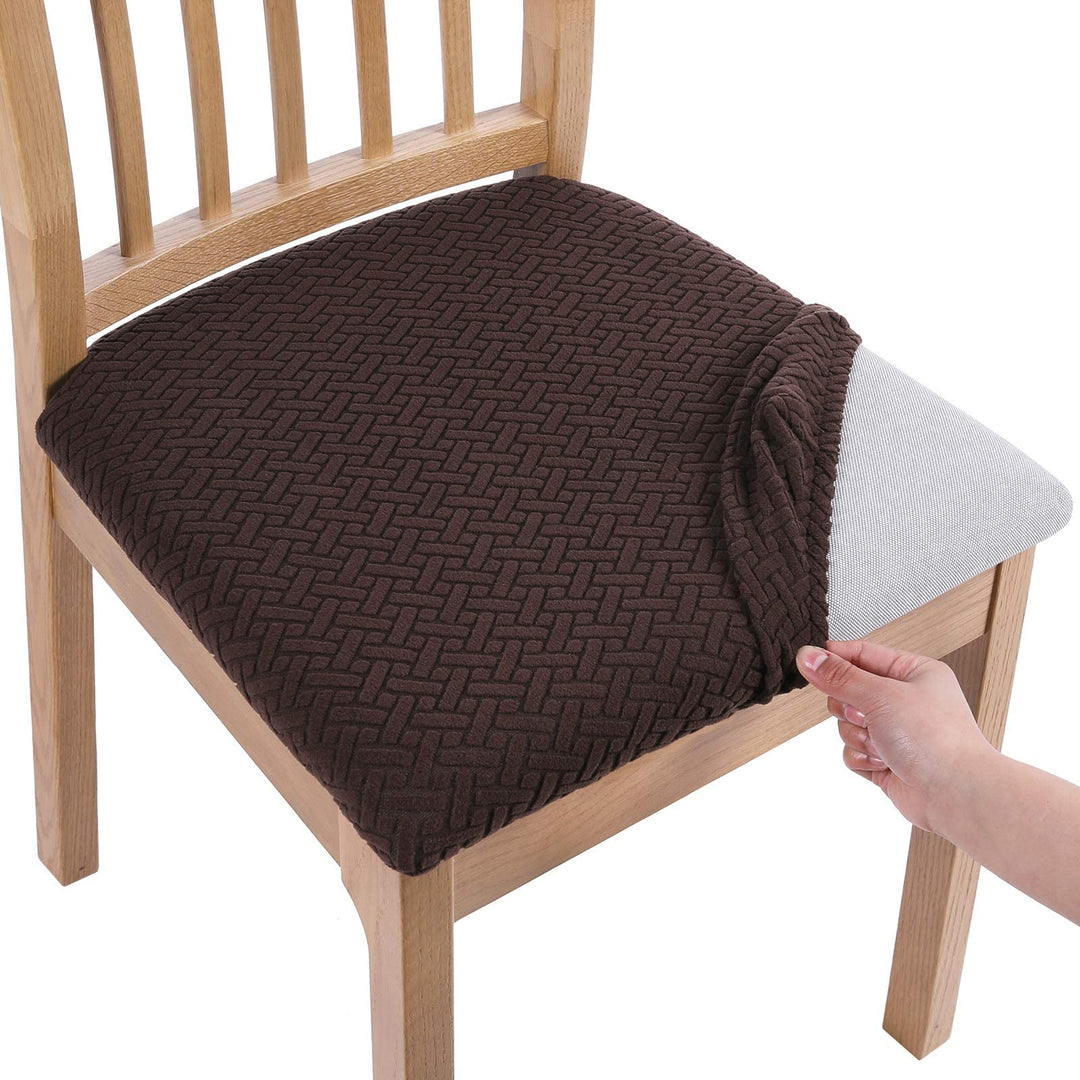 Homaxy Stuhlbezug Sitzfläche 6er Set, Stretch Bezug für Stühle Sitzbezüge für Esszimmerstühle Abwasc